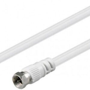 cablu conexiune antena satelit 15m f tata coaxial tata alb goobay