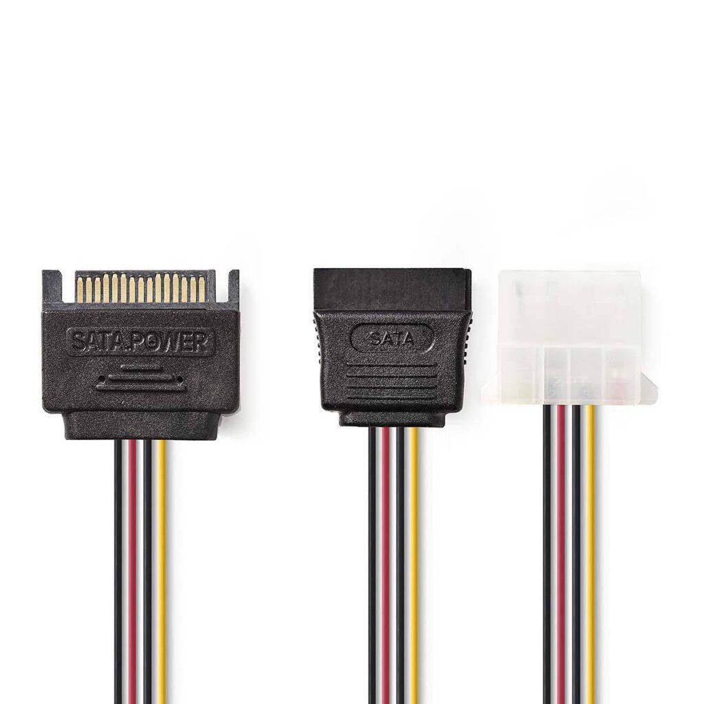 cablu de alimentare intern sata 15 pin tata molex mama sata 15 pin mama 015m nedis