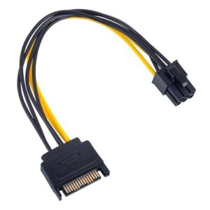 cablu de alimentare pci e 6pin mama sata tata 015m pentru placa video akyga ak ca 30 1