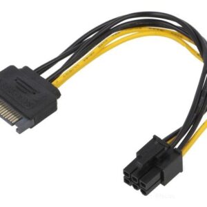 cablu de alimentare pci e 6pin mama sata tata 015m pentru placa video akyga ak ca 30