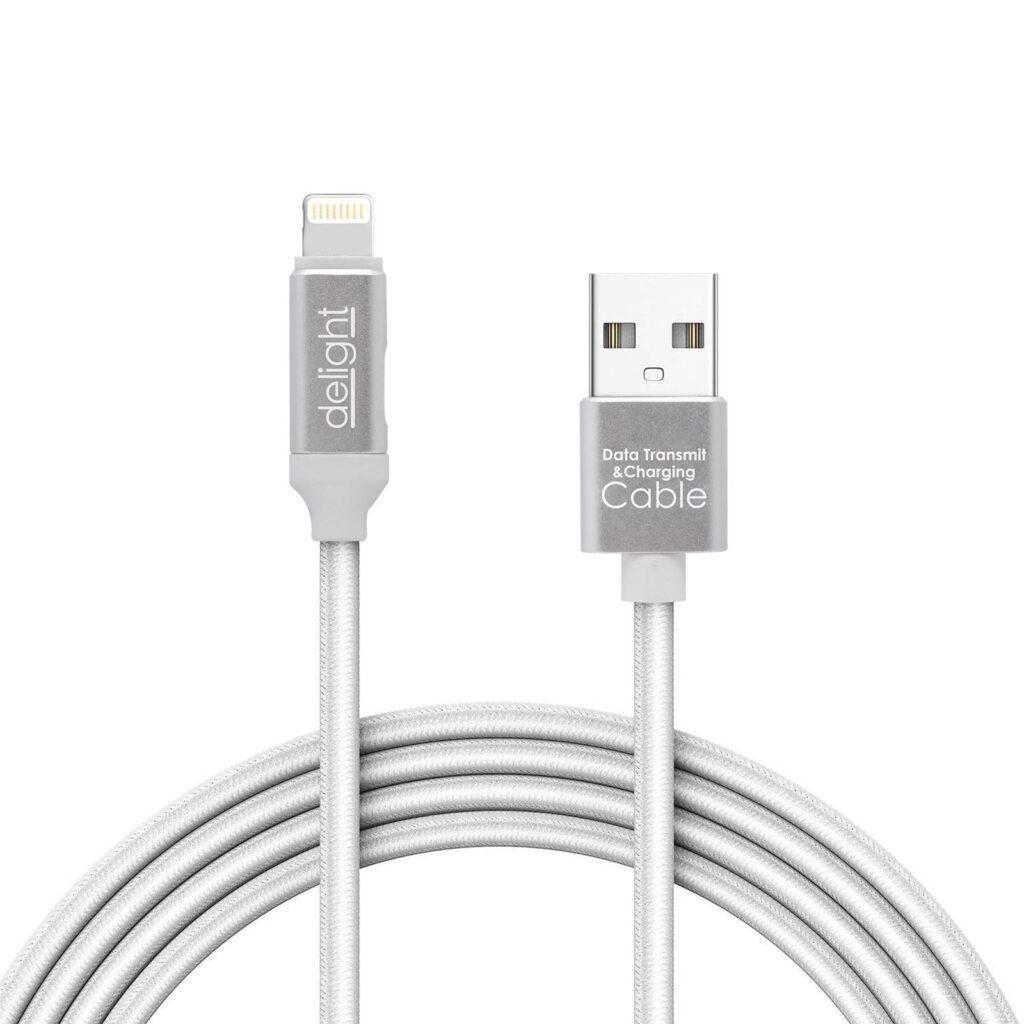 cablu de date 2in1 ipad iphone lightning 1m 2a argintiu delight 2