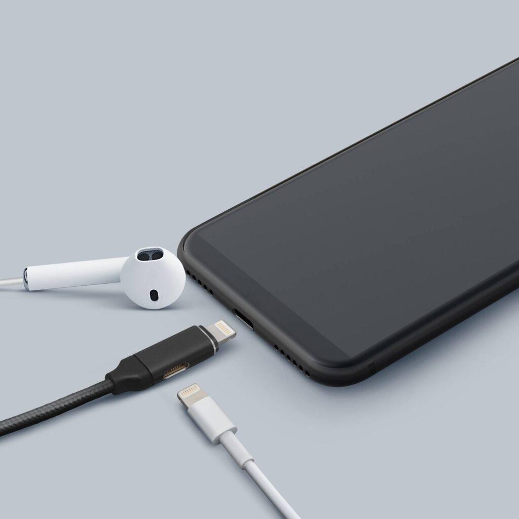 cablu de date 2in1 ipad iphone lightning 1m 2a negru delight