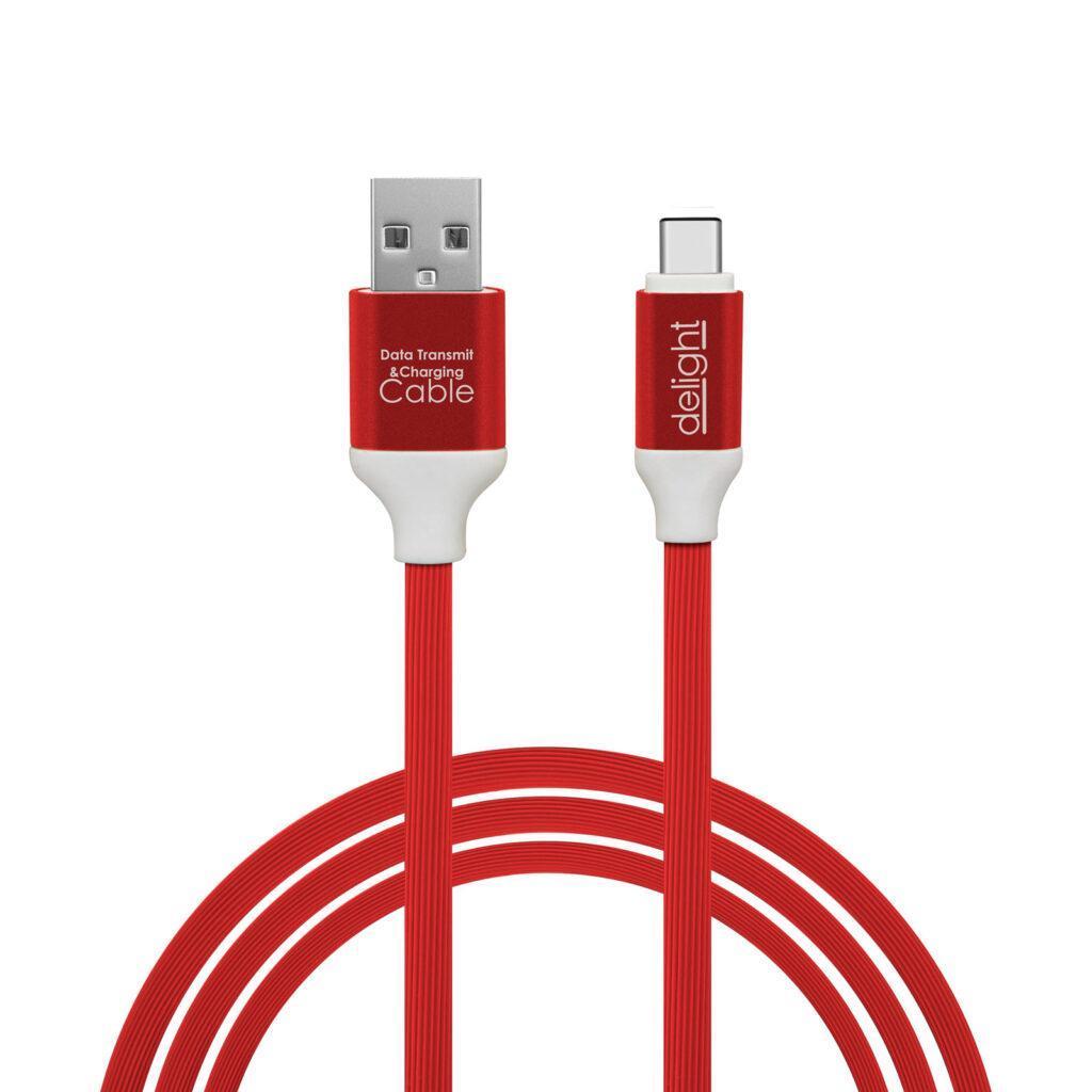 cablu de date si incarcare usb type c invelis siliconic 1m 21a delight 3