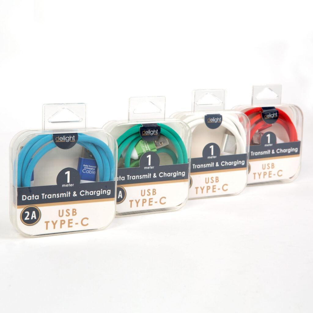 cablu de date si incarcare usb type c invelis siliconic 1m 21a delight 5