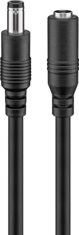 cablu de extensie alimentare dc 55 x 25 mm mama tata 10m cupru 05mm negru goobay