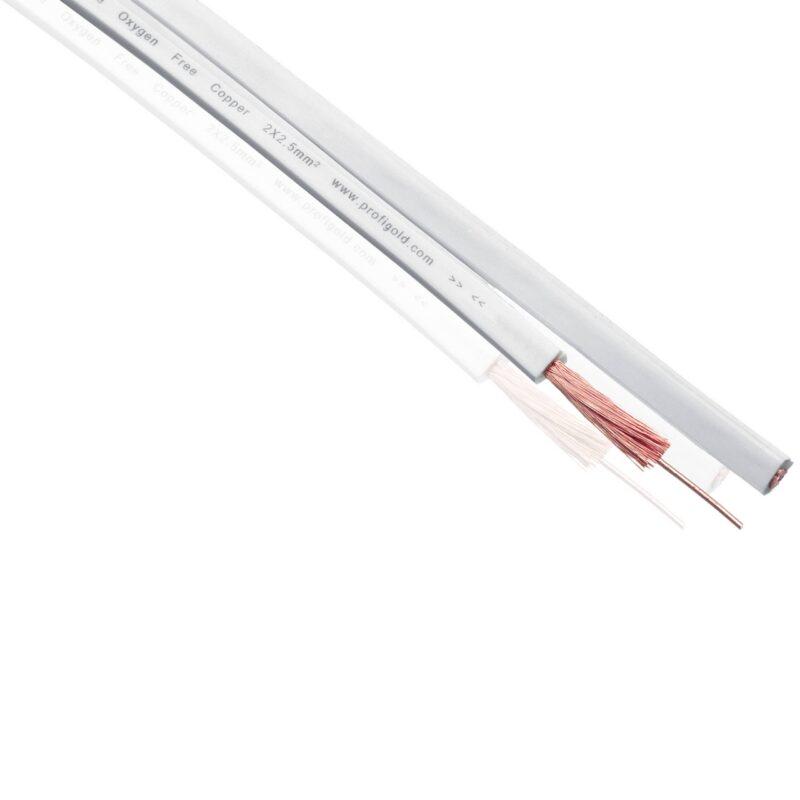 cablu difuzor 2x4mm alb ofc cupru profesional profigold pgc7409 1