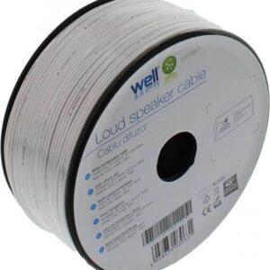 Cablu difuzor alb 2x 0.35mm CCA Well LSP-CCA0.35WE-100-WL