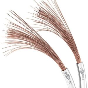 cablu difuzor alb 2x075mm ofc cupru fara oxigen goobay 15103
