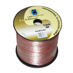 cablu difuzor ofc cupru 2x2mm2 transparent cabletech kab0324