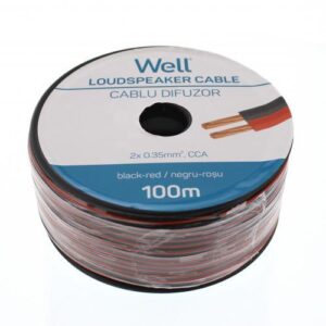 cablu difuzor rosu negru 2x035mm cca well lsp cca035br 100 wl