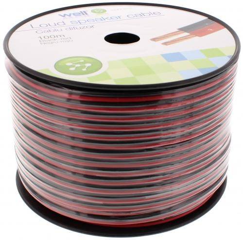 cablu difuzor rosu negru cca 2x250mm well lsp cca250br 100 wl 2