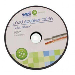 cablu difuzor transparent 2x075mm cca well lsp cca075tt 100 wl
