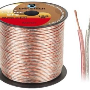 cablu difuzor transparent ofc cupru 2x25 mm cabletech kab0327