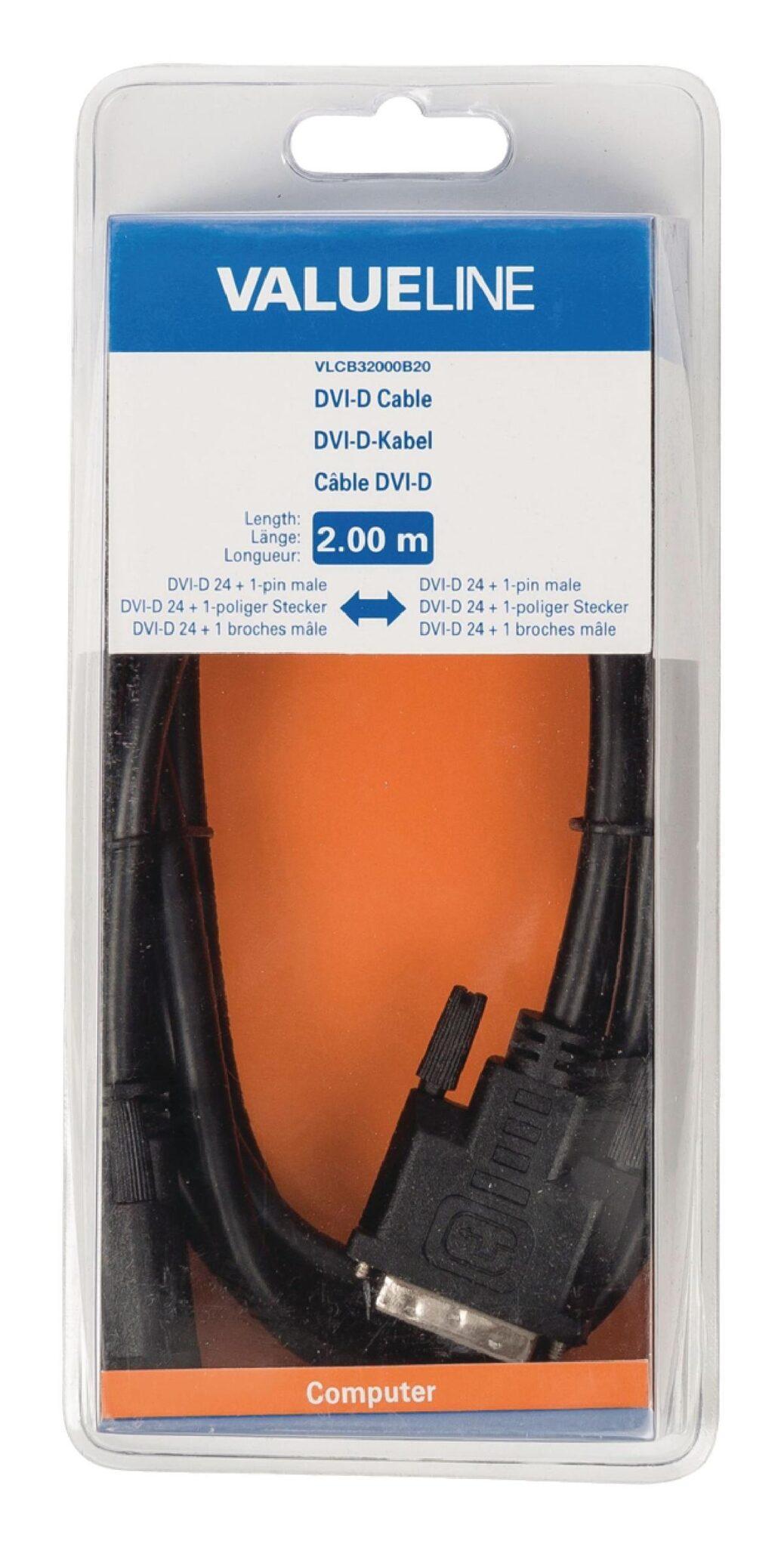 cablu dvi d 241 pin tata dvi d 241 pin tata 2m valueline 3