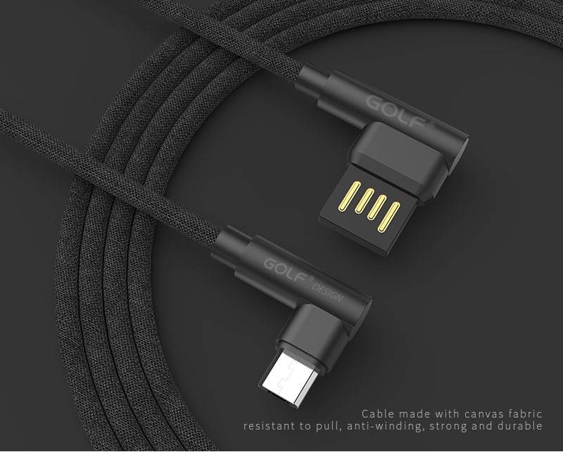 cablu golf pudding micro usb 48m 1m 24a negru 4