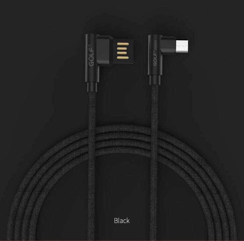 cablu golf pudding micro usb 48m 1m 24a negru 6