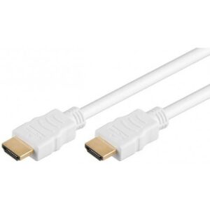 cablu hdmi 1m v14 alb ethernet 3d goobay