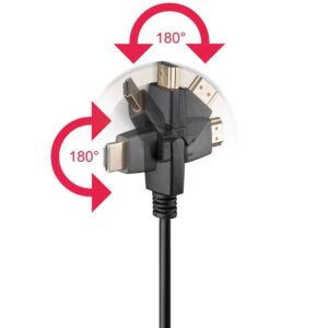 cablu hdmi 360 grade 2m 20v ethernet 3d goobay