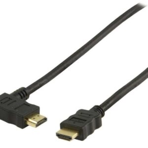 cablu hdmi cu functie ethernet 2m conectori drept si cotit 90 grade valueline