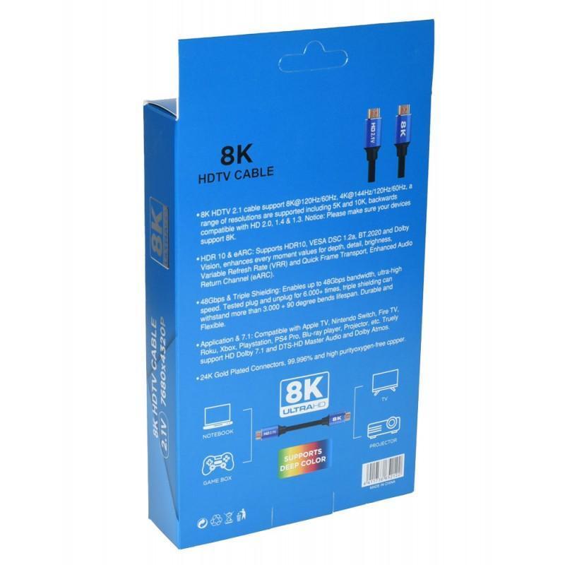 cablu hdmi v21 8k 60hz 2m hdmi tata hdmi tata ca 6