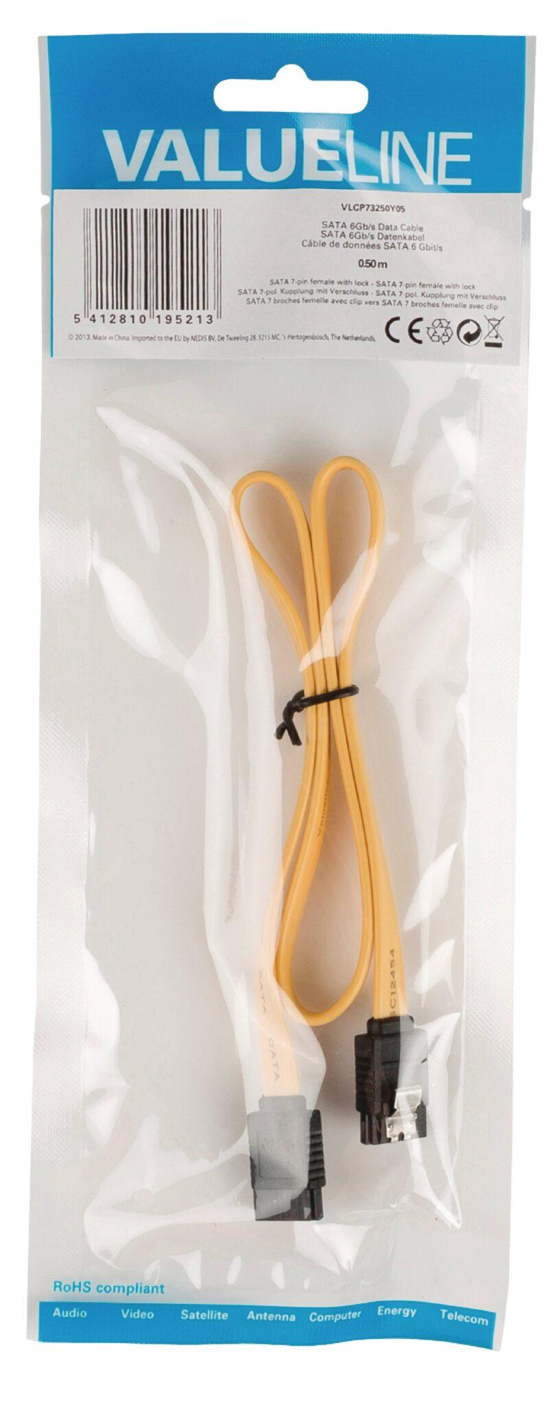 Cablu intern SATA 7 Pini mama - SATA 7-Pini mama 0.5m Valueline 1 cablu intern sata 7 pini mama sata 7 pini mama 05m valueline 1 scaled