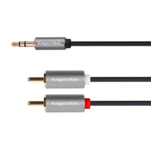 cablu jack 35 mm 2x rca 5m stereo basic krugermatz