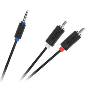 cablu jack 35 mm la 2x rca 18m cabletech