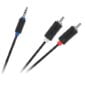 Cablu Jack 3.5 mm la 2x RCA 5m Cabletech
