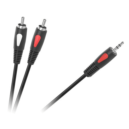 cablu jack 35 mm la 2x rca 5m eco line cabletech