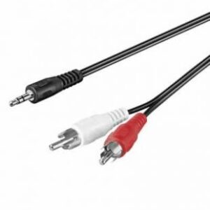 cablu jack 35 mm stereo la 2x rca 15m goobay