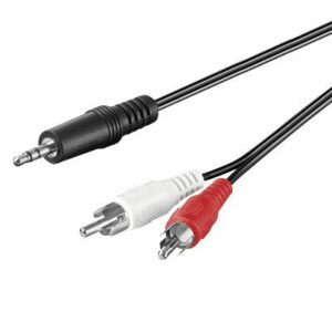 cablu jack 35 mm stereo la 2x rca 3m cupru goobay
