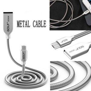 cablu kirsite micro usb golf 36m argintiu 1m 24a fast charging 1