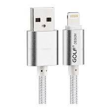 cablu metal iphone golf 10i argintiu 1m 21a fast charging 2