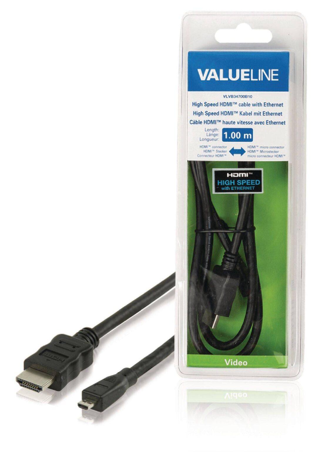 cablu micro hdmi hdmi tata tata high speed ethernet 1m valueline