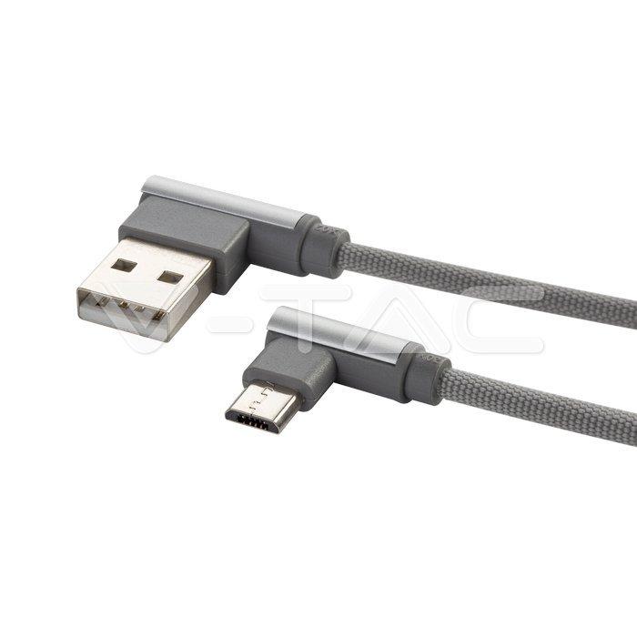 cablu micro usb 1m diamond edition argintiu v tac 1