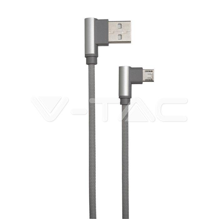 cablu micro usb 1m diamond edition argintiu v tac 2