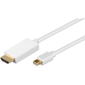 cablu mini displayport v12 la hdmi 2m 4k ultra hd alb goobay