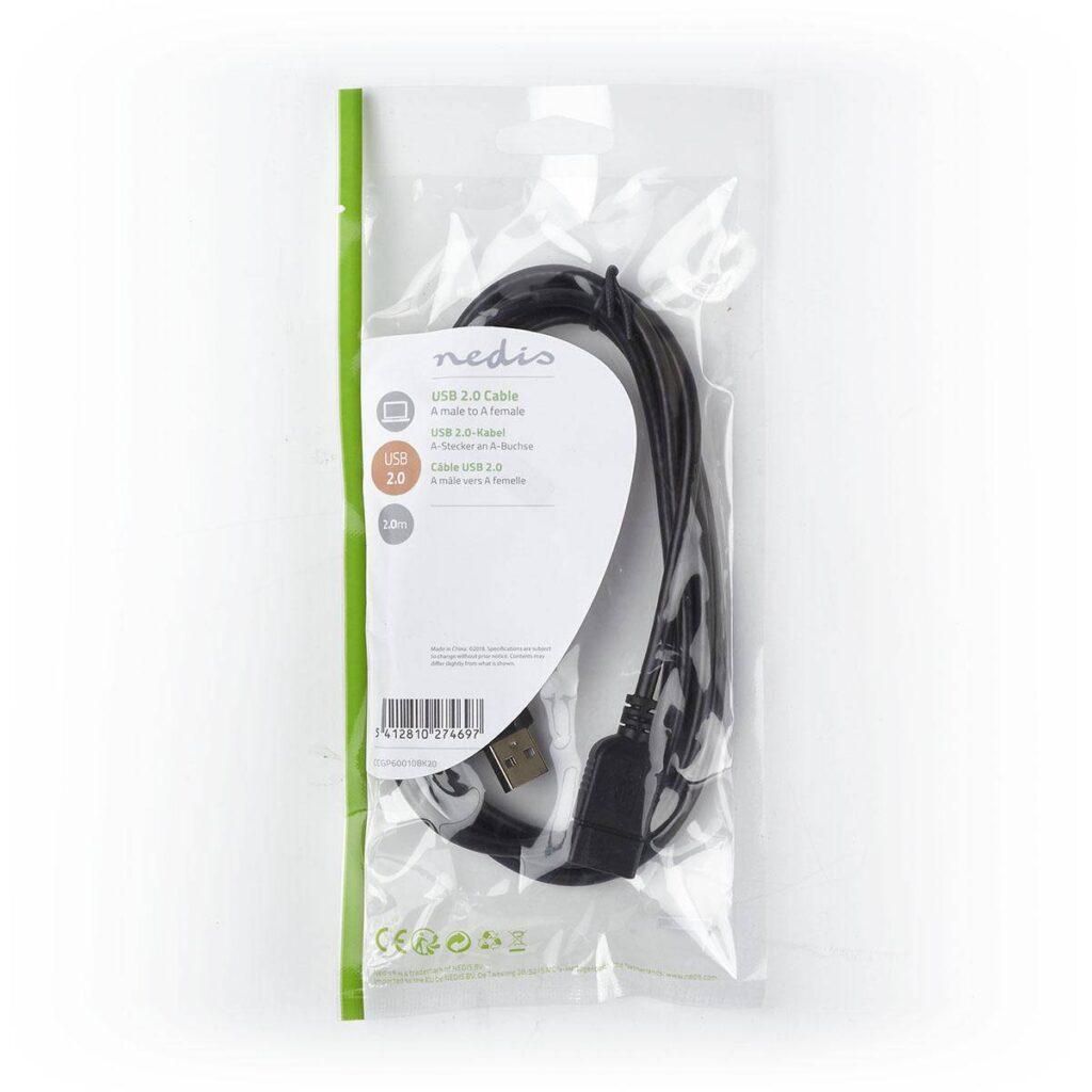 cablu nedis usb 20 a tata usb a mama 2m 2