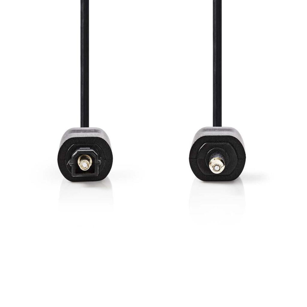 cablu optic nedis toslink tata mini optic 35 mm tata 2m negru 1