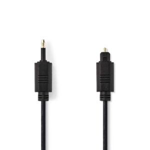 cablu optic nedis toslink tata mini optic 35 mm tata 2m negru