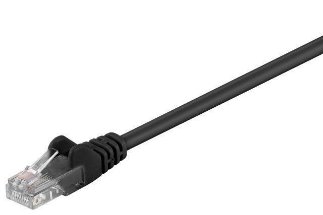 cablu pach retea cat5e utp 2x rj45 025m negru cca neecranat goobay