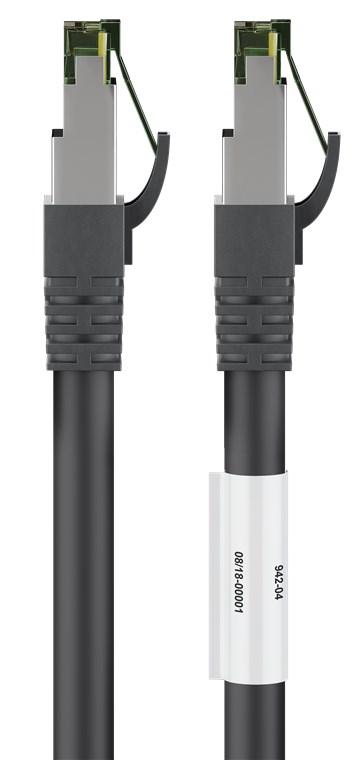 cablu patchcord cat81 sftp 2m pimf 2000mhz rj45 cupru negru goobay 1