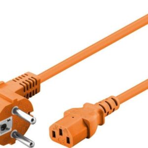 cablu pc 2m orange de alimentare calculator schuko 90 grade tata cce mama portocaliu goobay