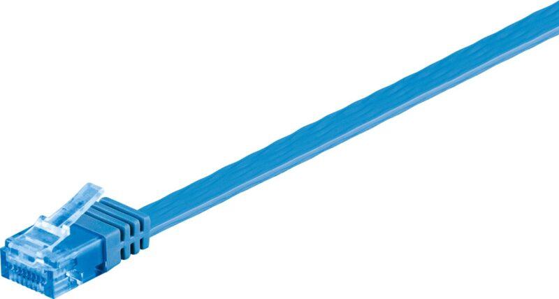 cablu plat cat6a utp 2m 500mhz rj45 cupru albastru goobay 1