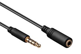 cablu prelungitor 05m jack 35 mm 4 pini mufa tata jack 35 mm 4 pini mama goobay 2