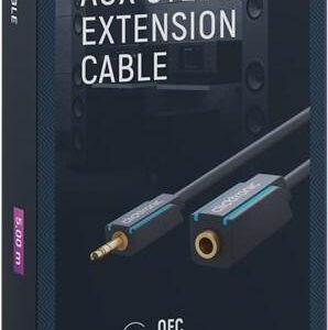 Cablu prelungitor audio Profesional Jack 3.5 mm 5m mama-tata stereo OFC cupru dublu ecaranat fara oxigen Clicktronic 70489