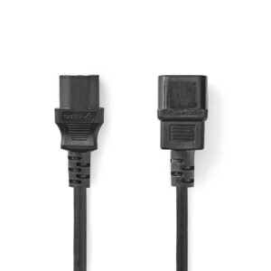 cablu prelungitor de alimentare iec 320 c14 iec 320 c13 2m nedis