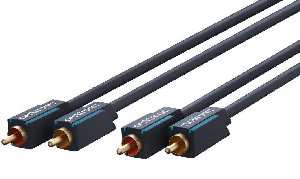 cablu profesional 2x rca 2x rca 2m ofc cupru dublu ecaranat aurit clicktronic 70379 7