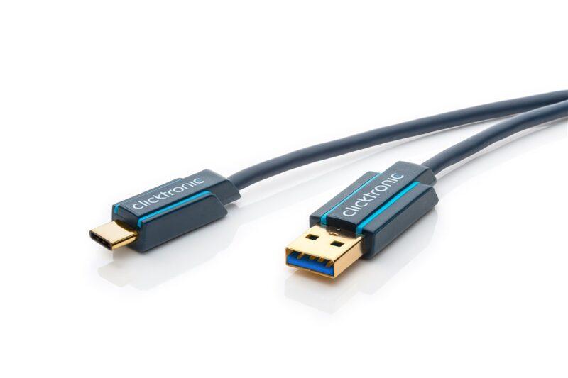 cablu profesional 3m usb type c usb 30 45w superspeed 5gbit s ofc cupru aurit clicktronic