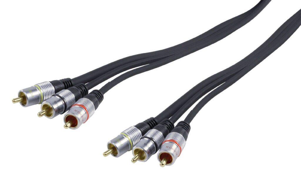 cablu profesional 3x rca tata 3x rca tata 5m dublu ecranat hq 1